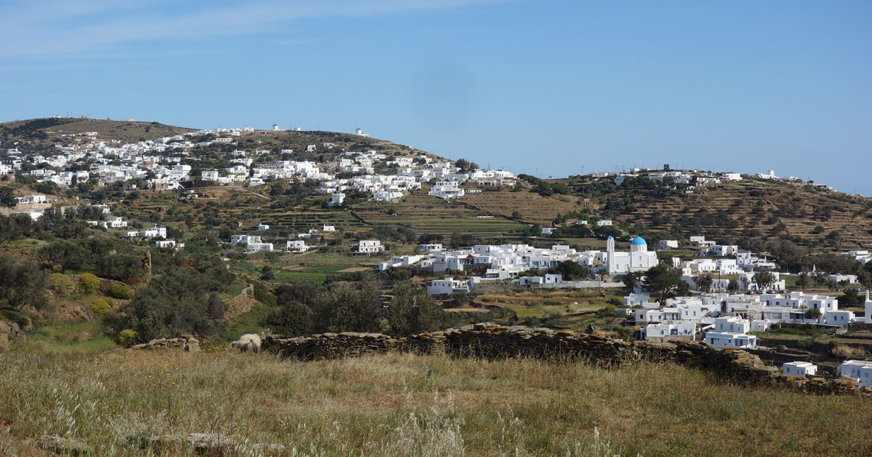 The village of Kato Petali in Sifnos
